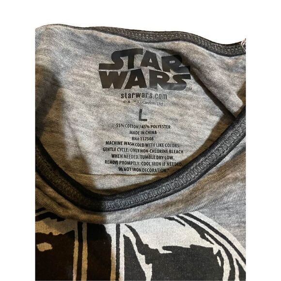 Star Wars gray Darth Vader Scarf raglan tee - Picture 3 of 6